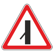 Дорожный знак 2.3.7 «Примыкание второстепенной дороги слева» (металл 0,8 мм, I типоразмер: сторона 700 мм, С/О пленка: тип В алмазная)